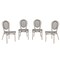 Flash Furniture Marseille Thonet French Bistro Stacking Chair, Black/White Textilene/Bamboo Print Alum Frame, 4PK 4-SDA-AD642002S-TXT-BLKWH-LTNAT-GG - alternate 2